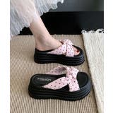 ドット柄リボン厚底サンダルレディース美脚 | Miniministore | 詳細画像15