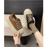 厚底ローカットスニーカー配色レディース靴 | Miniministore | 詳細画像15