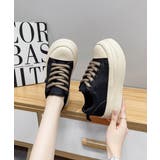 厚底ローカットスニーカー配色レディース靴 | Miniministore | 詳細画像2