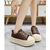 厚底ローカットスニーカー配色レディース靴 | Miniministore | 詳細画像6