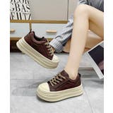 厚底ローカットスニーカー配色レディース靴 | Miniministore | 詳細画像7