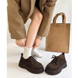 厚底レースアップモカシンシューズ韓国風靴 | Miniministore | 詳細画像2