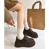 厚底レースアップモカシンシューズ韓国風靴 | Miniministore | 詳細画像4
