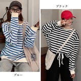 ボーダー柄 スウェット 配色 トレーナー | Miniministore | 詳細画像2 