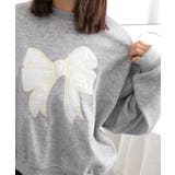 刺しゅうリボンスウェット裏微起毛トップス | Miniministore | 詳細画像17 