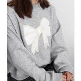 刺しゅうリボンスウェット裏微起毛トップス | Miniministore | 詳細画像19 