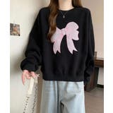 刺しゅうリボンスウェット裏微起毛トップス | Miniministore | 詳細画像7 