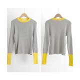 バイカラーニット 指穴ニットプルオーバー | Miniministore | 詳細画像25 