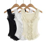 レースフリル ニットタンクトップ 韓国風 | Miniministore | 詳細画像23