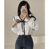 ビッグ襟ブラウス リボンタイブラウス長袖 | Miniministore | 詳細画像4 