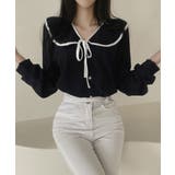 ビッグ襟ブラウス リボンタイブラウス長袖 | Miniministore | 詳細画像5 