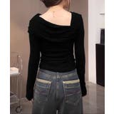 ワンオフショルダーTシャツ肩出しトップス | Miniministore | 詳細画像11 