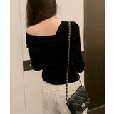 ワンオフショルダーTシャツ肩出しトップス | Miniministore | 詳細画像7 