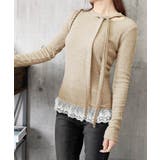 リボンネックニット 裾レースカットソー秋 | Miniministore | 詳細画像16 