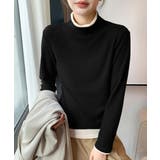 ハイネックトップス レイヤード風 長袖T | Miniministore | 詳細画像3 
