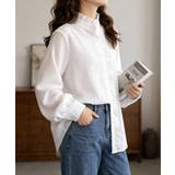 ストライプシャツ前立てフリルブラウス長袖 | Miniministore | 詳細画像11 
