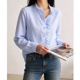 ストライプシャツ前立てフリルブラウス長袖 | Miniministore | 詳細画像14 
