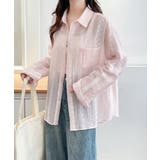 韓国風シアーシャツレース柄ブラウス春夏服 | Miniministore | 詳細画像15