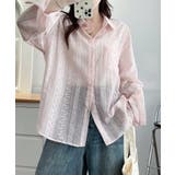 韓国風シアーシャツレース柄ブラウス春夏服 | Miniministore | 詳細画像16