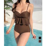 ペプラムフレア水着 盛れるビキニ 韓国風 | Miniministore | 詳細画像1 