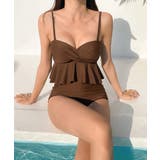 ペプラムフレア水着 盛れるビキニ 韓国風 | Miniministore | 詳細画像13 