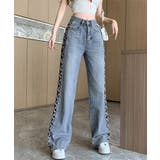 デニムパンツサイドレースアップジーパン | Miniministore | 詳細画像10 