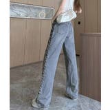 デニムパンツサイドレースアップジーパン | Miniministore | 詳細画像13 