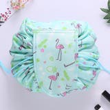 グリーン(フラミンゴ) | 小物収納 ポーチ 化粧バック | Miniministore