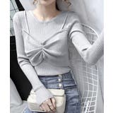 グレー | ニットトップス レディース 重ね着 | Miniministore