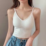 ホワイト | キャミソール Vネック インナー 重ね着 | Miniministore