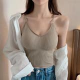 モカ | キャミソール Vネック インナー 重ね着 | Miniministore