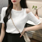 ホワイト | 肩だしサマーニット レディース 肩見せ | Miniministore