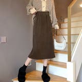 ブラウン | コーデュロイスカート バックスリット秋冬 | Miniministore