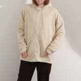 ベージュ | ジップパーカー レディース スウェット | ANGELCLOSET
