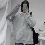 グレー | ジップパーカー レディース スウェット | ANGELCLOSET