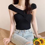 ブラック | 2WAYオフショルダーサマーニット 春夏 | Miniministore