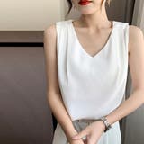 ホワイト | シフォンブラウス レディースタンクトップ | ANGELCLOSET