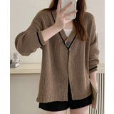 ブラウン | ニットカーディガン 韓国風 秋冬セーター | Miniministore