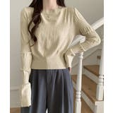ベージュ | ベルスリーブニットトップス レディース | SUNSHINE CLOSET