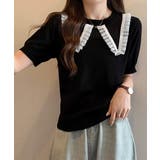 ブラック | ニットトップス きれいめ 韓国風 大人 | Miniministore