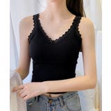 ブラック | タンクトップ カップ付き 無地インナー | Miniministore