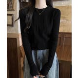 ブラック | 秋冬 ニットトップス レディースきれいめ | Miniministore