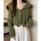 カーキ | ニットカーディガン レディース アウター | Miniministore