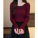 ワインレッド | リブニットトップス レディース きれいめ | Miniministore