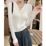 ホワイト | カーディガン vネック レディース韓国風 | Miniministore