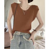 ブラウン | フレンチスリーブ サマーニット 韓国風 | Miniministore