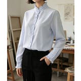 ライトブルー | フリルブラウス 長袖 レディース 春夏秋 | Miniministore