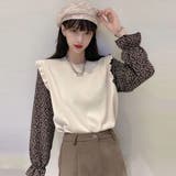 小花柄 ドッキングニット レディース | Miniministore | 詳細画像4