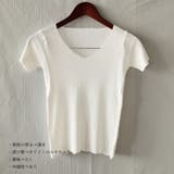 リブ タイトニット Vネック きれいめ | Miniministore | 詳細画像3 