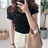 リブ タイトニット Vネック きれいめ | Miniministore | 詳細画像7 